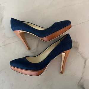 Bettye Muller Denim 4" High Heel Size 8.5